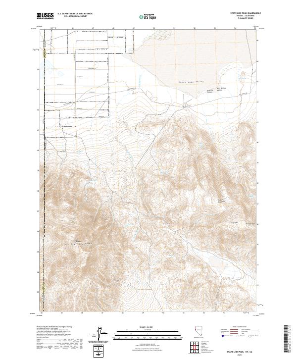 USGS Topographic Map – State Line Peak