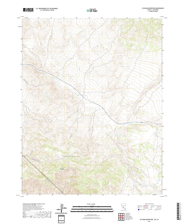 USGS Topographic Map – Sylvania Mountains