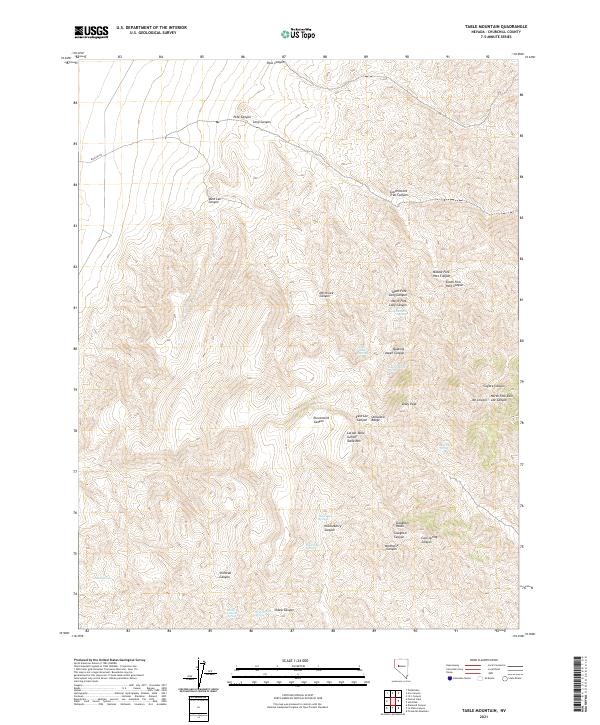 USGS Topographic Map – Table Mountain