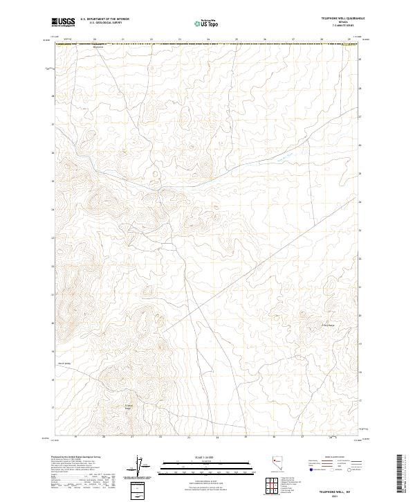 2021 Map of Telephone Well, 2021 Print