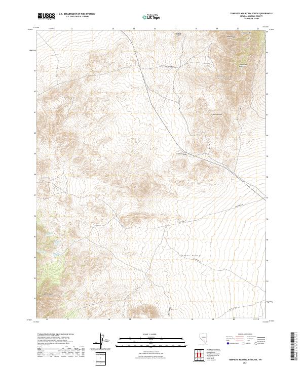 USGS Topographic Map – Tempiute Mountain South