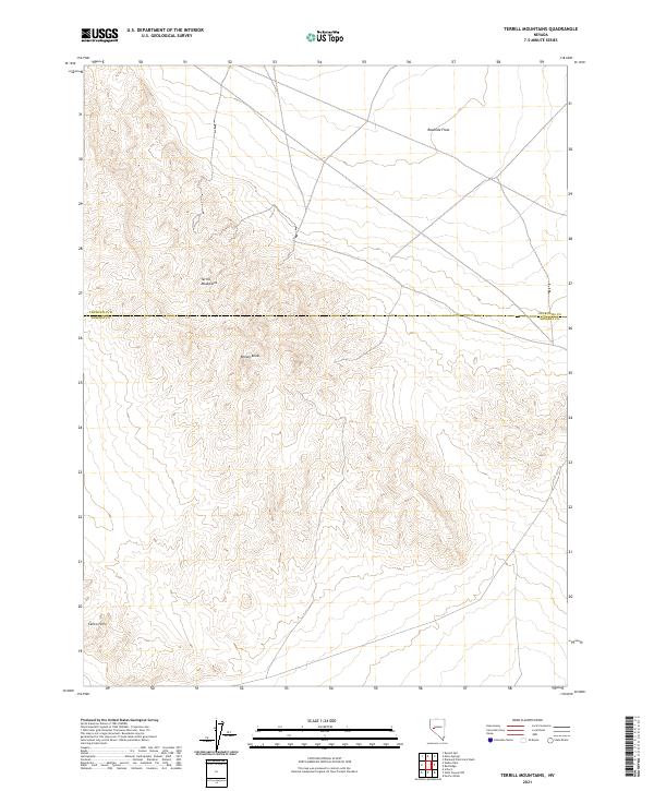 USGS Topographic Map – Terrill Mountains