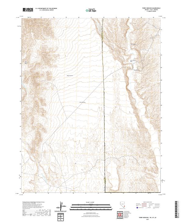 USGS Topographic Map – Terry Benches