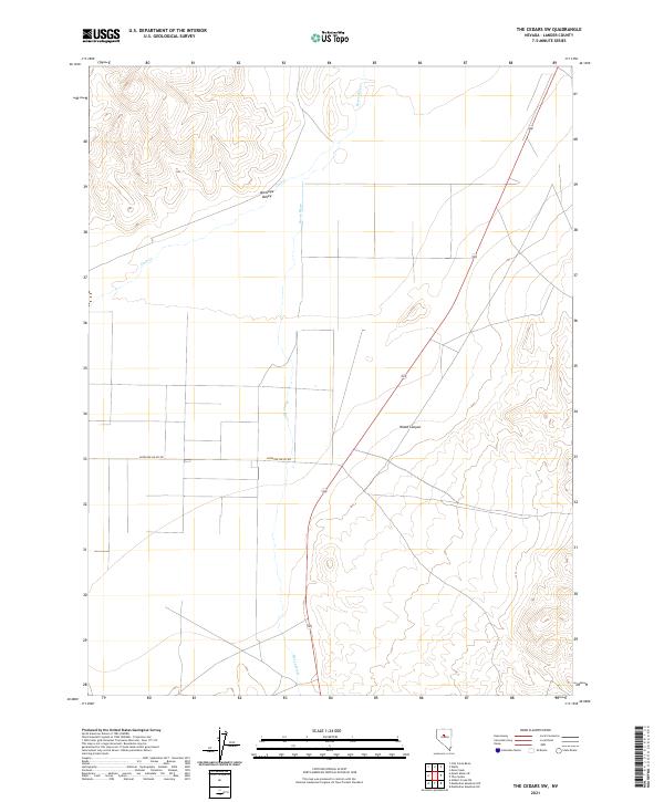 USGS Topographic Map – The Cedars SW