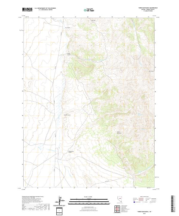 USGS Topographic Map – Three Bar Ranch