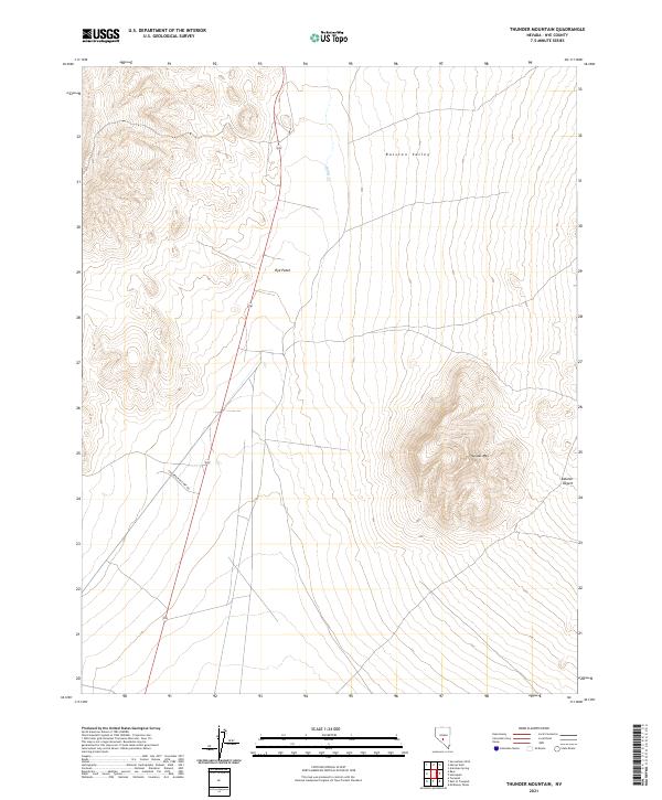 USGS Topographic Map – Thunder Mountain