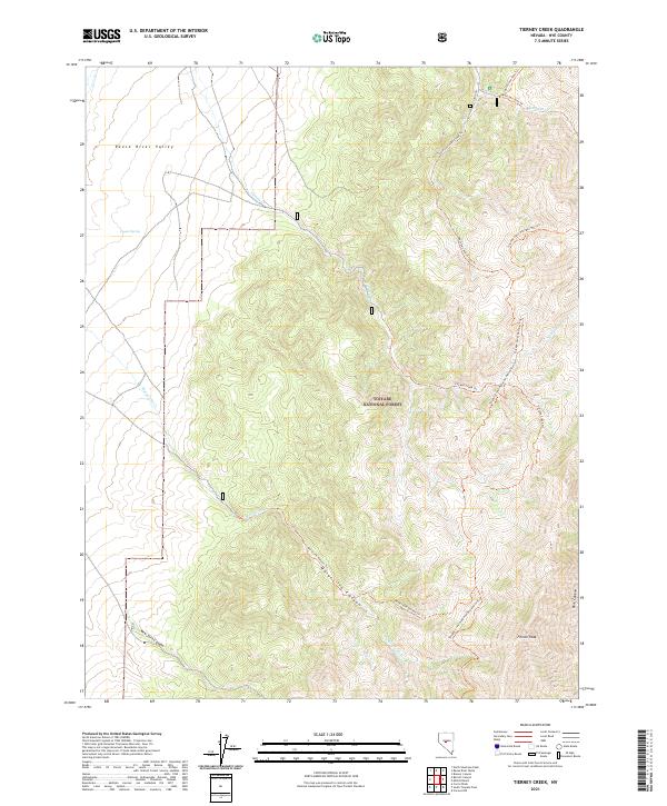 USGS Topographic Map – Tierney Creek