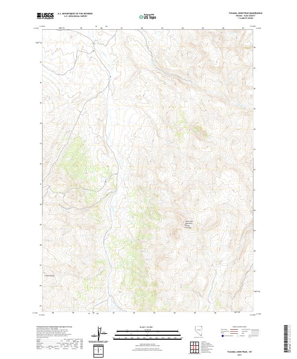 USGS Topographic Map – Tijuana John Peak