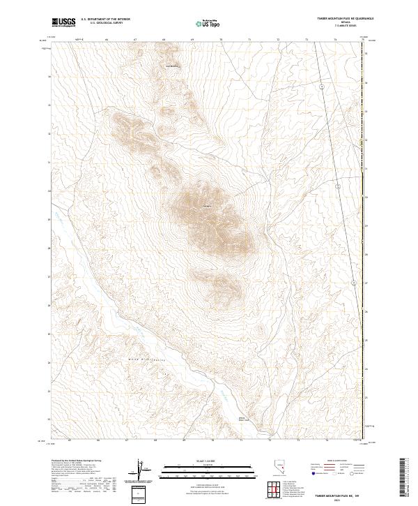 USGS Topographic Map – Timber Mountain Pass NE