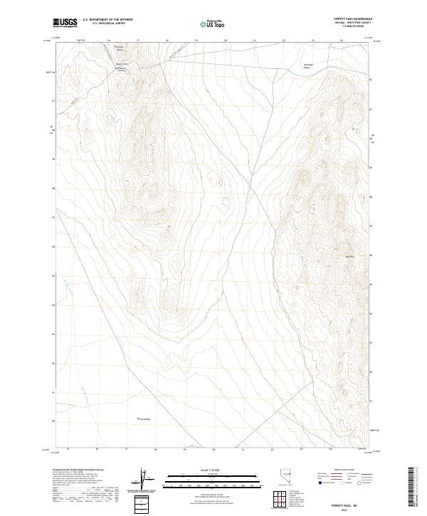 USGS Topographic Map – Tippett Pass