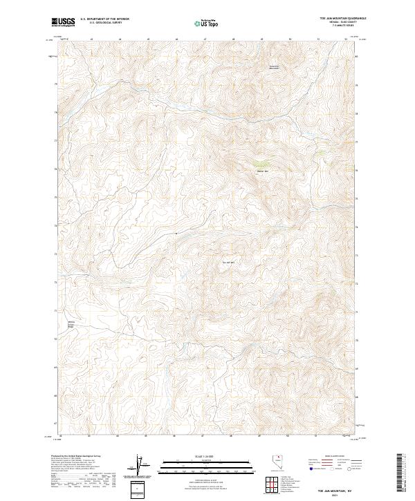 USGS Topographic Map – Toe Jam Mountain