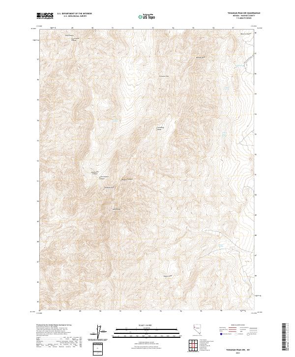 USGS Topographic Map – Tohakum Peak NW