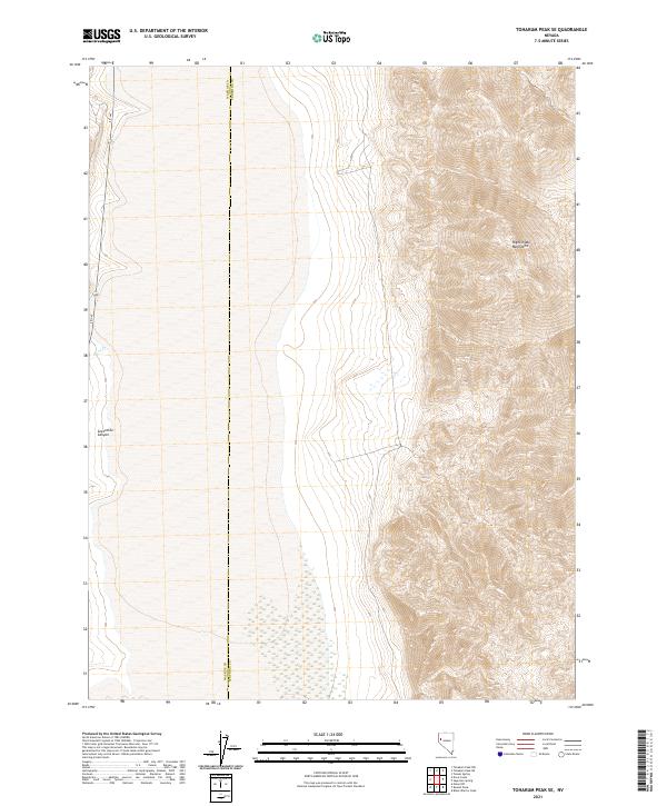 USGS Topographic Map – Tohakum Peak SE