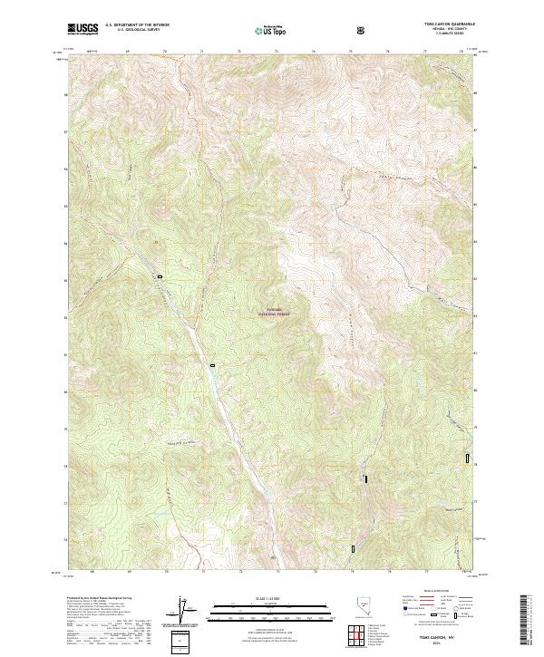 USGS Topographic Map – Toms Canyon