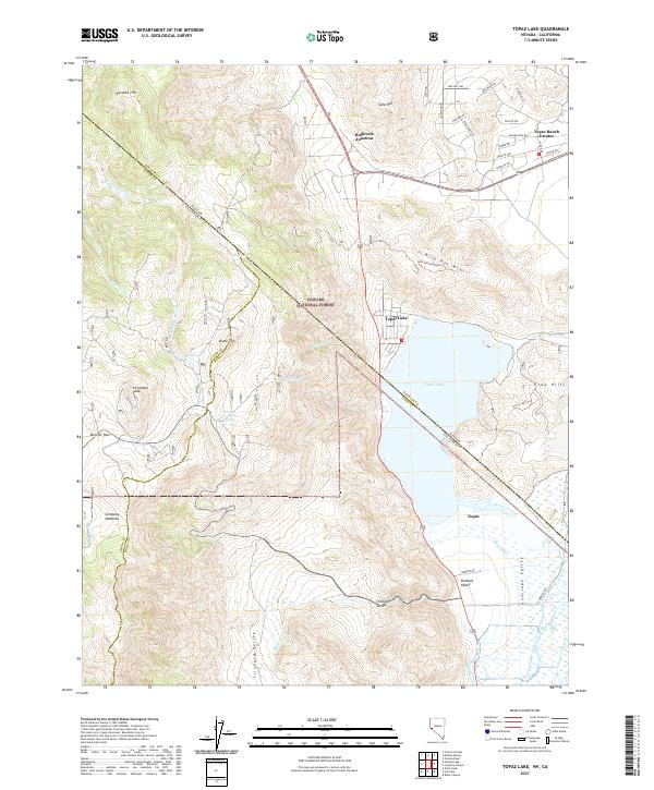 USGS Topographic Map – Topaz Lake