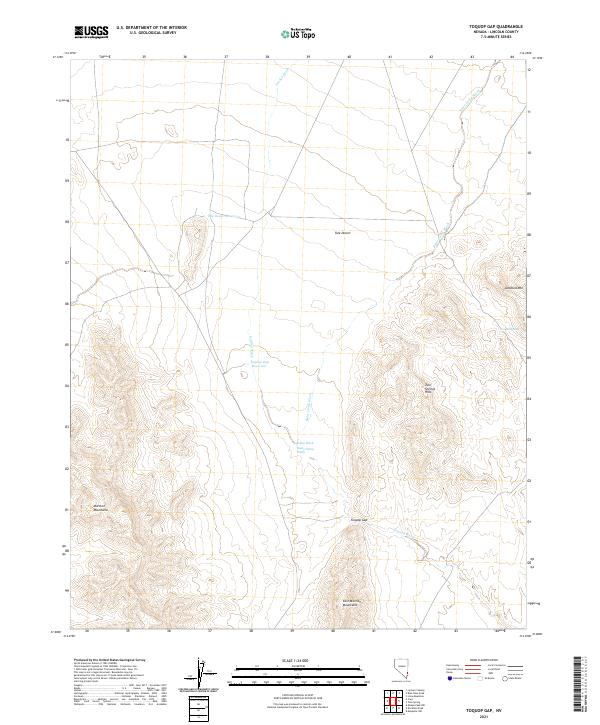 USGS Topographic Map – Toquop Gap
