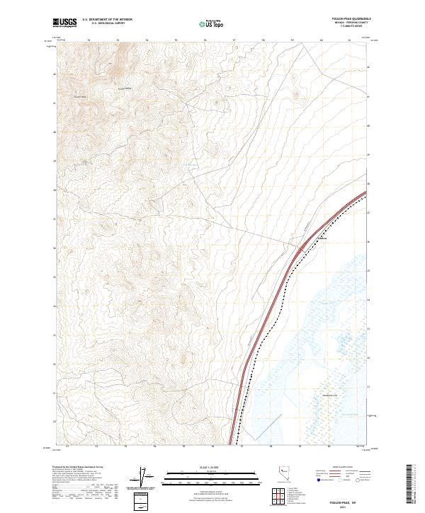 USGS Topographic Map – Toulon Peak