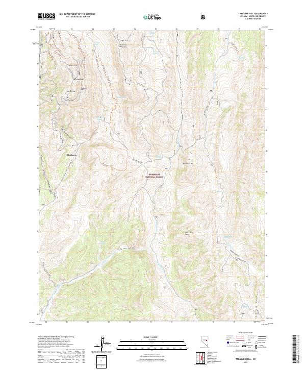 USGS Topographic Map – Treasure Hill