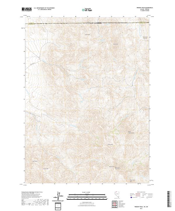 USGS Topographic Map – Trident Peak