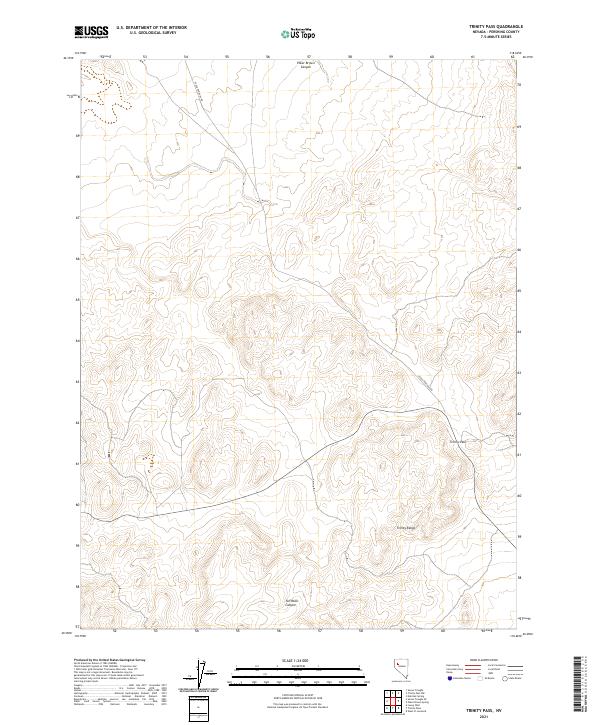 USGS Topographic Map – Trinity Pass