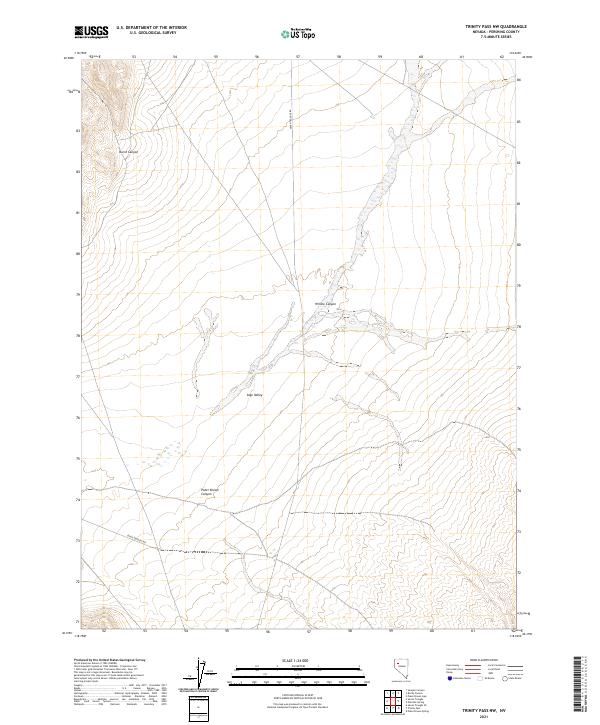 USGS Topographic Map – Trinity Pass NW