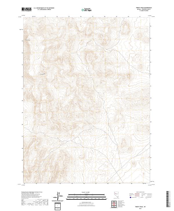 USGS Topographic Map – Trinity Peak