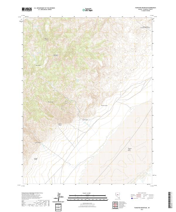 USGS Topographic Map – Tungsten Mountain
