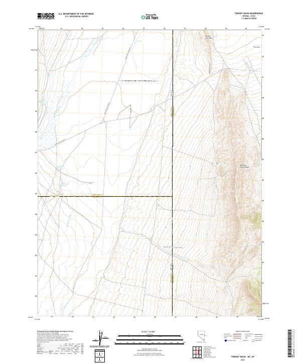 USGS Topographic Map – Tweedy Wash