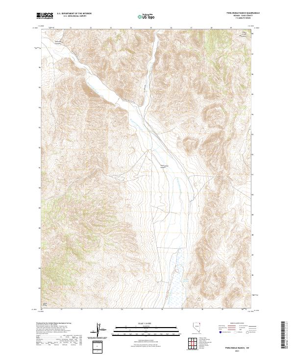 USGS Topographic Map – Twelvemile Ranch