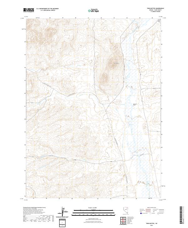 USGS Topographic Map – Twin Buttes