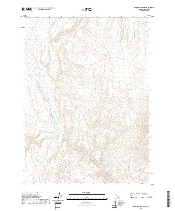 USGS Topographic Map – Twin Meadows Ranch