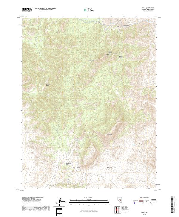 USGS Topographic Map – Tybo
