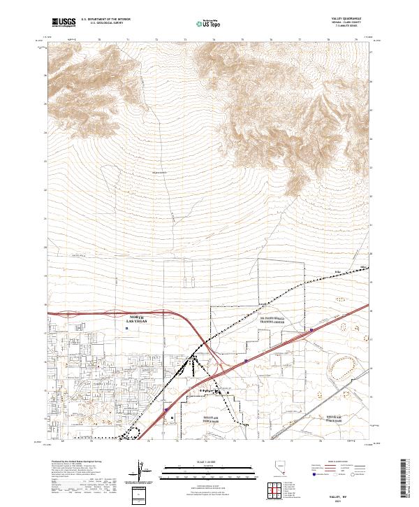 USGS Topographic Map – Valley