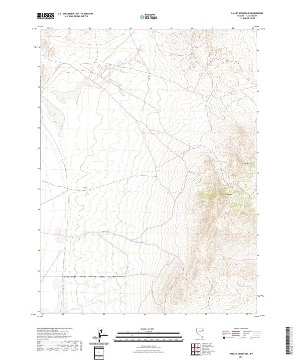 USGS Topographic Map – Valley Mountain