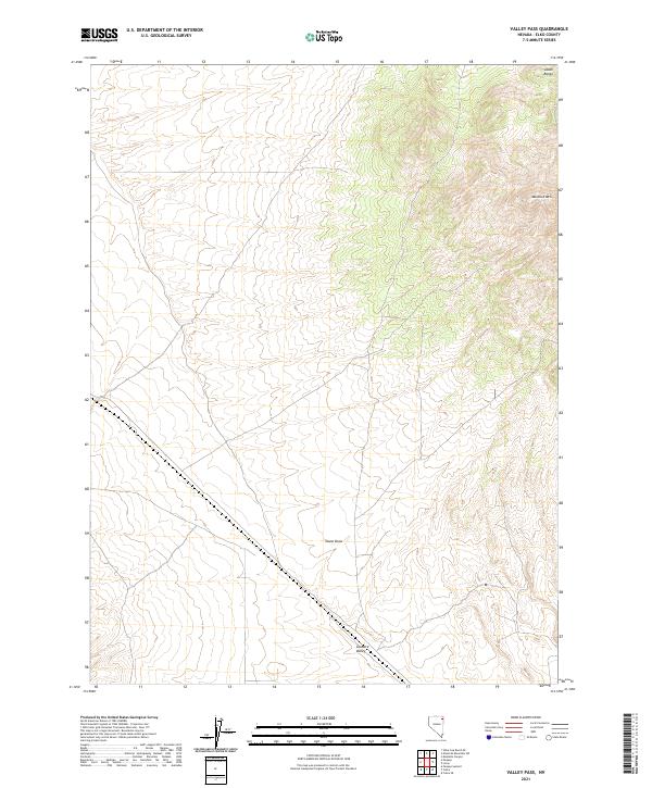 USGS Topographic Map – Valley Pass