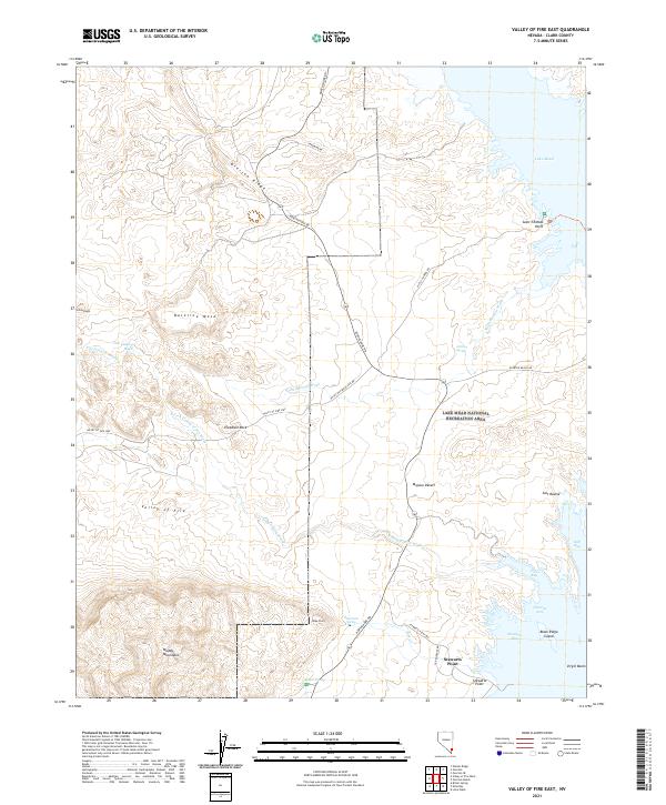 USGS Topographic Map – Valley of Fire East
