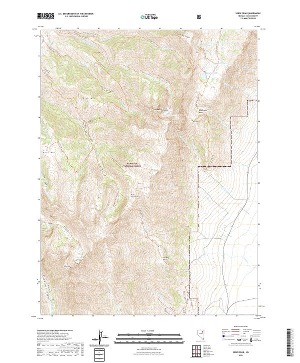 USGS Topographic Map – Verdi Peak