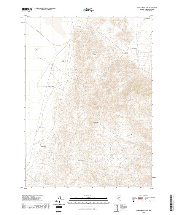 USGS Topographic Map – Vicksburg Canyon