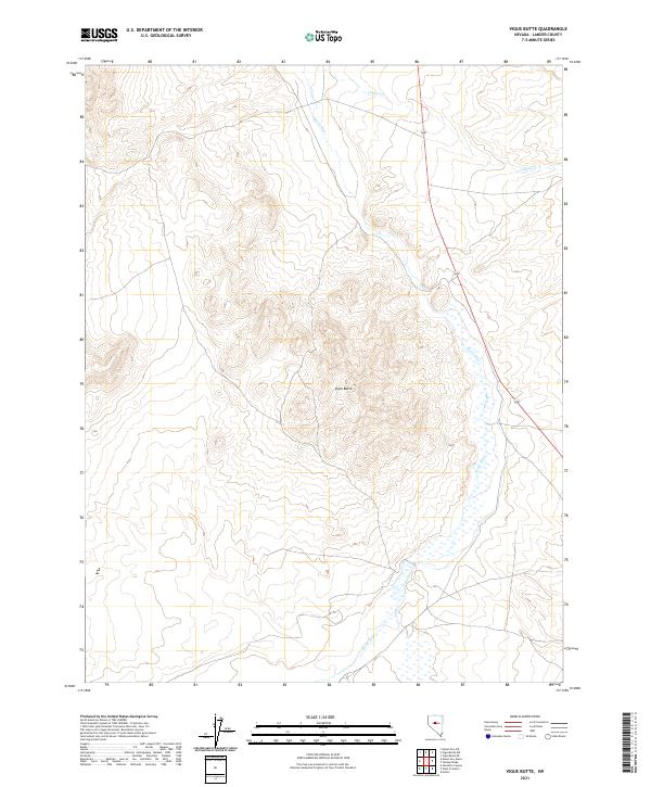 USGS Topographic Map – Vigus Butte