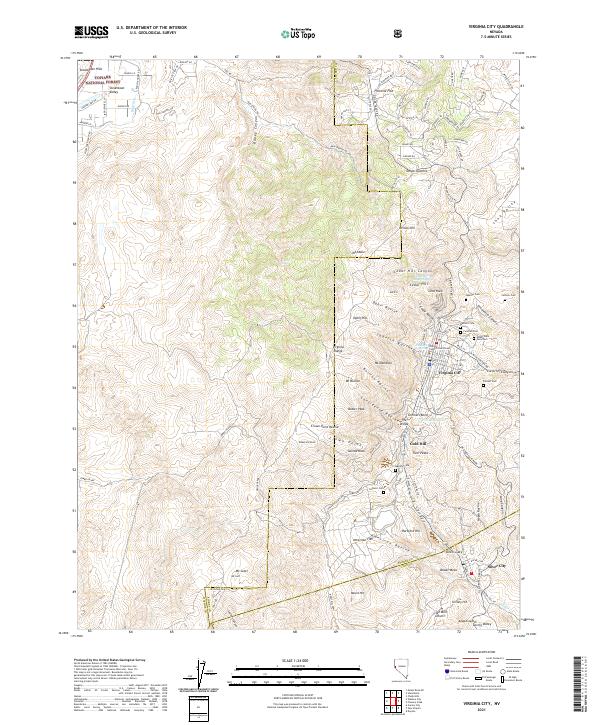 USGS Topographic Map – Virginia City
