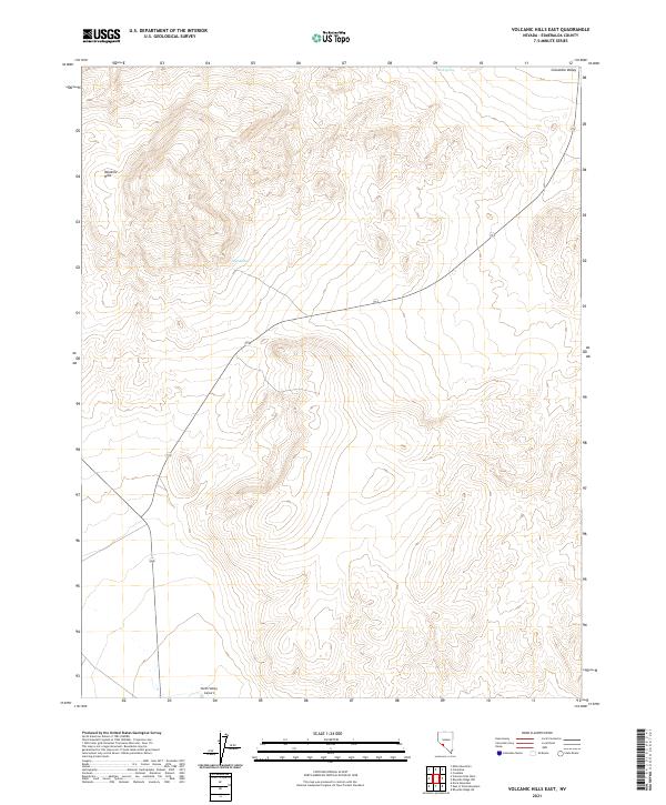 USGS Topographic Map – Volcanic Hills East