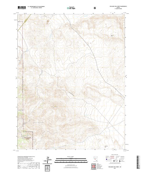 USGS Topographic Map – Volcanic Hills West
