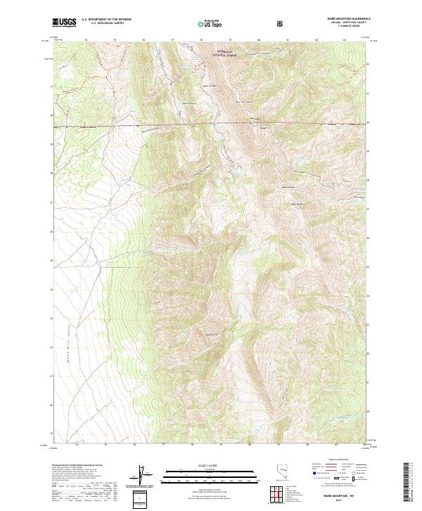 USGS Topographic Map – Ward Mountain