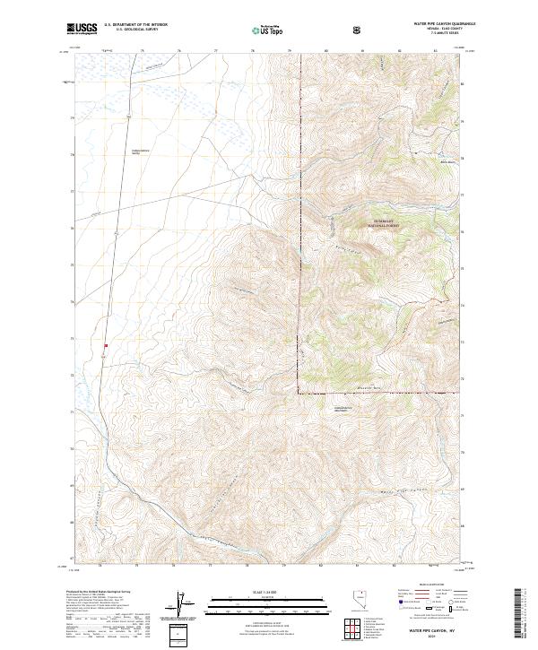 USGS Topographic Map – Water Pipe Canyon
