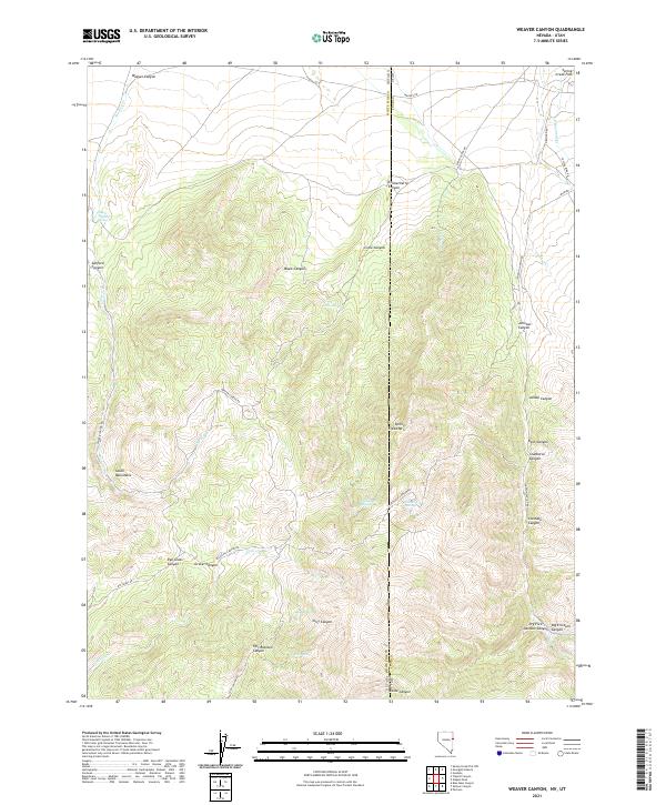 USGS Topographic Map – Weaver Canyon