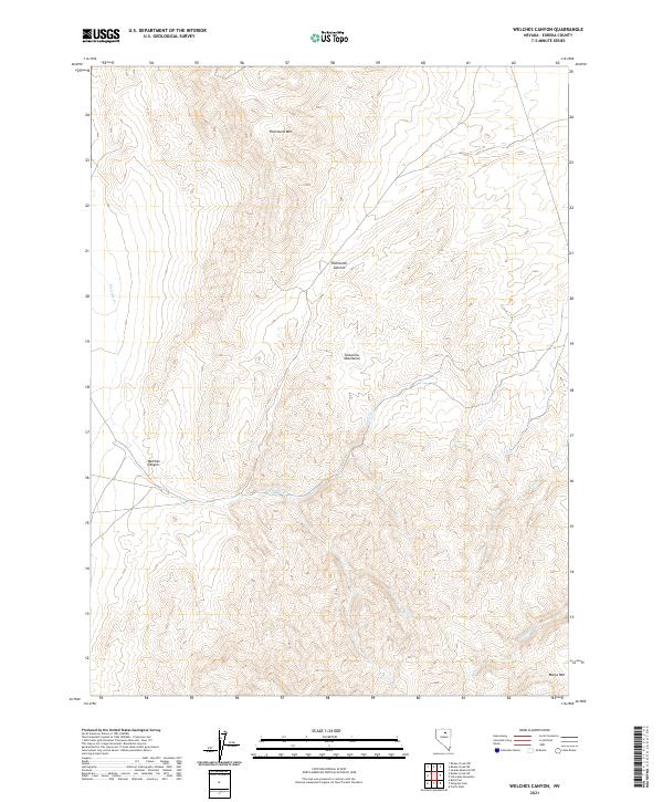 USGS Topographic Map – Welches Canyon