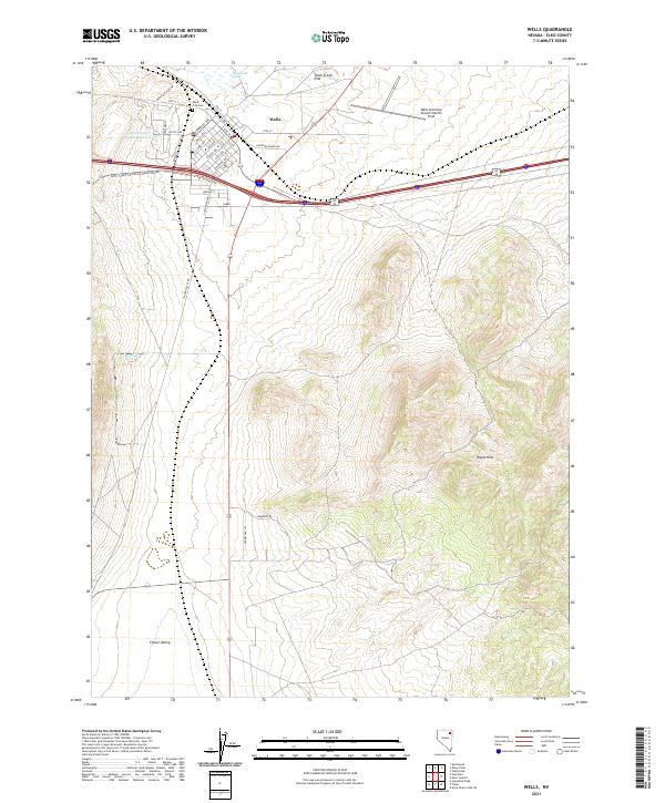 USGS Topographic Map – Wells