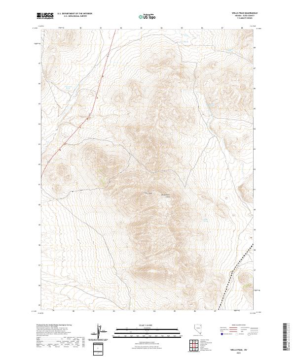 USGS Topographic Map – Wells Peak