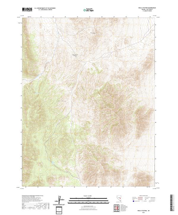 USGS Topographic Map – Wells Station
