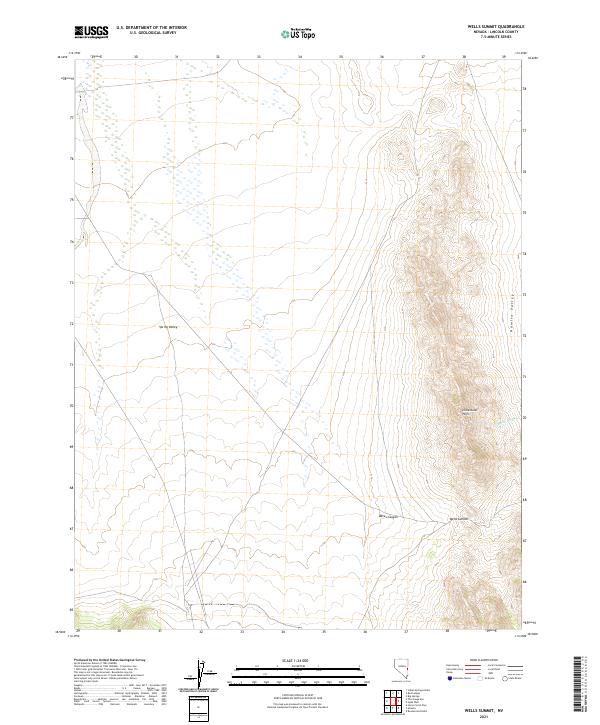 USGS Topographic Map – Wells Summit